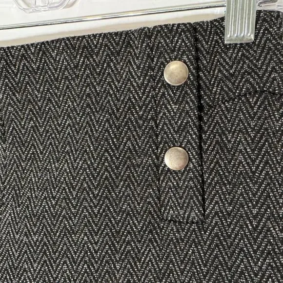 Ann Taylor High Rise Leggings Black and Gray Medium Ankle Length Size Medium - Picture 2 of 7